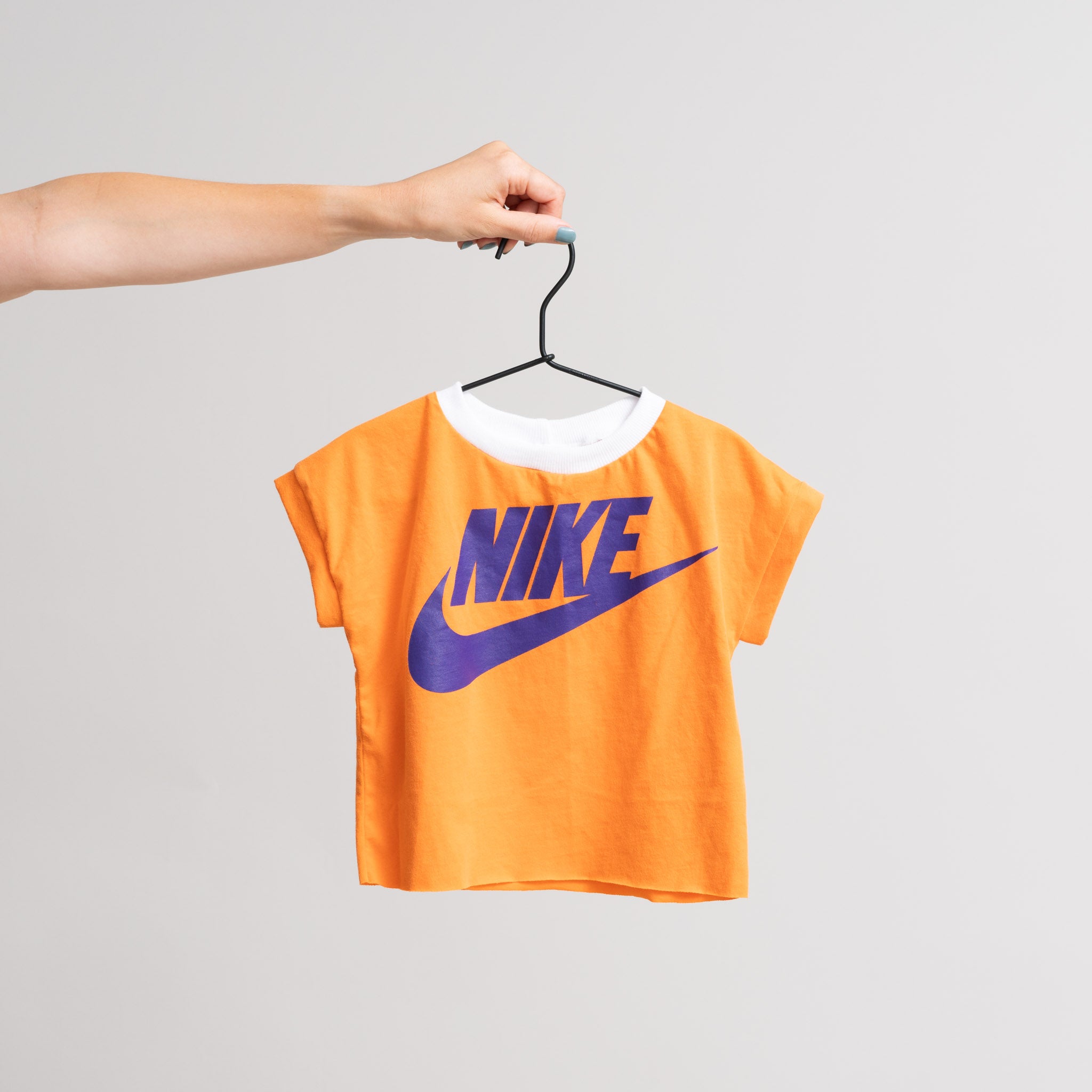 JuneJuly Two Piece Toddler Shirt Shorties Set Orange Nike Swoosh