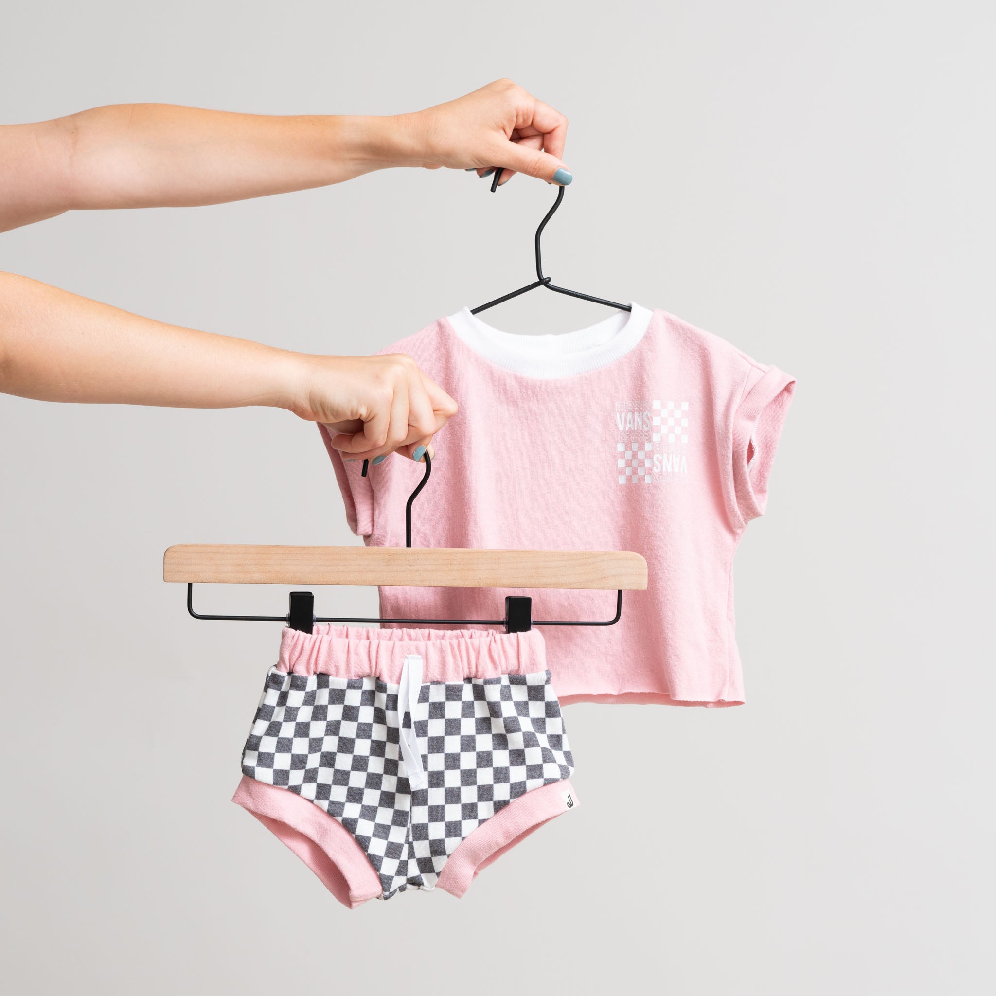 Two-Piece Toddler Shirt & Shorties Set - Pink Vans - JuneJuly